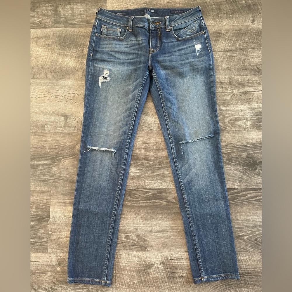 Vigoss Women's Blue Distressed Skinny Jeans 👖